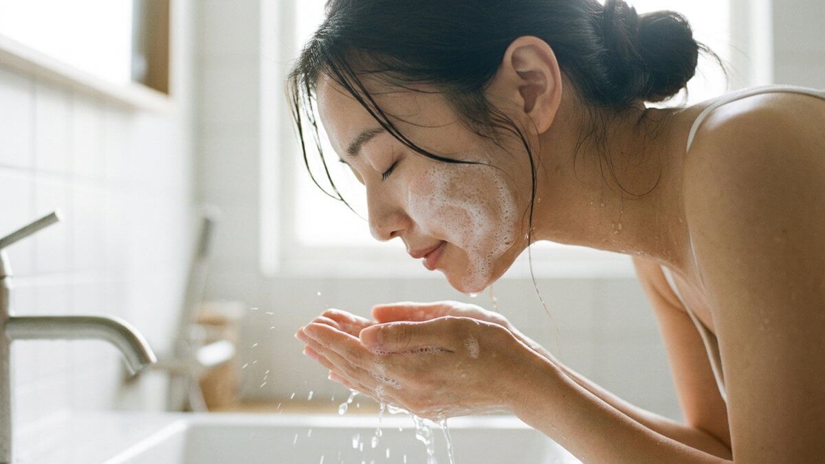 清完粉刺當天用溫水和溫和洗面乳輕輕洗臉，不搓揉